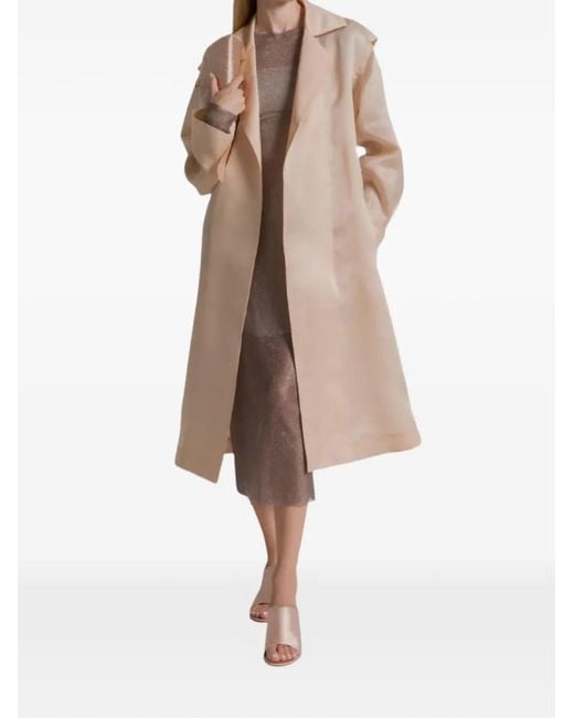 Alberta Ferretti Natural Coats
