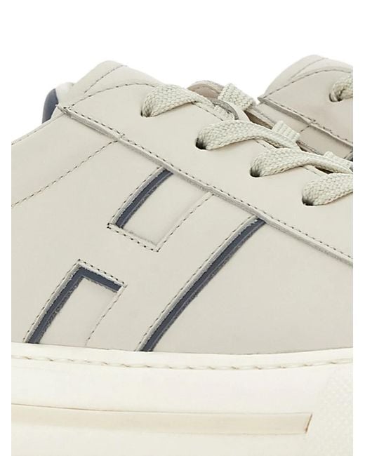 Hogan White Low-Top Sneakers With Silk And Nylon Upper for men