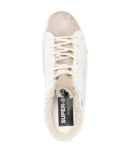 Golden Goose Deluxe Brand White Super-Star Sabot Lace-Up Sneakers