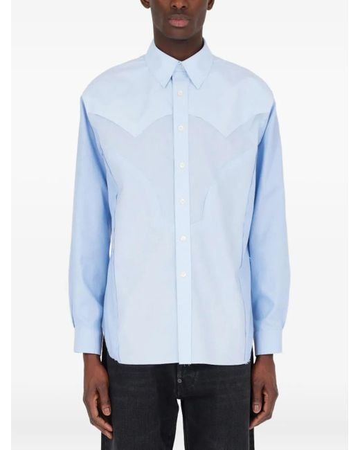 メンズ Maison Margiela パネル シャツ Blue