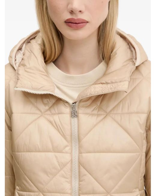 HUGO Natural Quilted Hooded Puffer Jacket