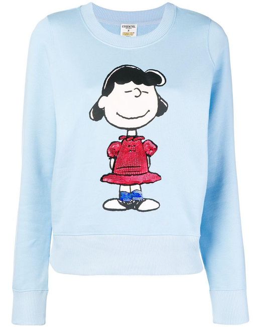 Essentiel Antwerp Blue X Peanuts Sweatshirt mit Print