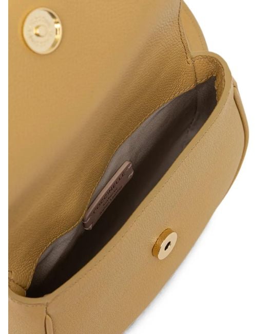 Coccinelle Metallic Grainy Leather Shoulder Bag