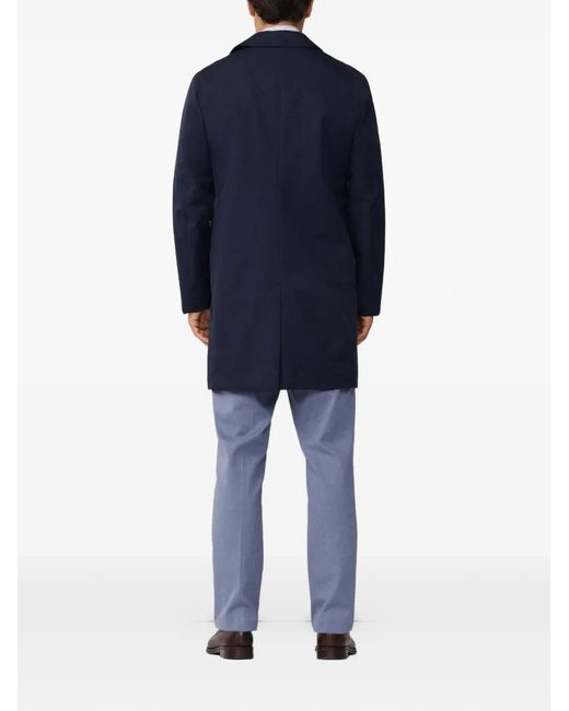 Hackett Blue Belgravia Mac Coat for men