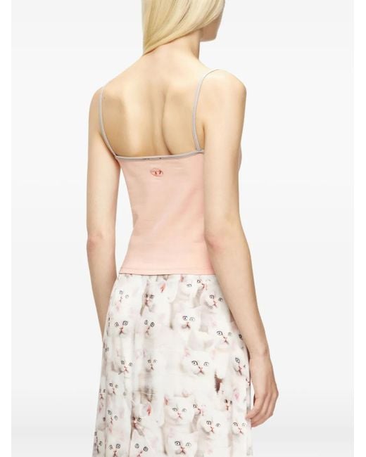 DIESEL プリント タンクトップ Pink