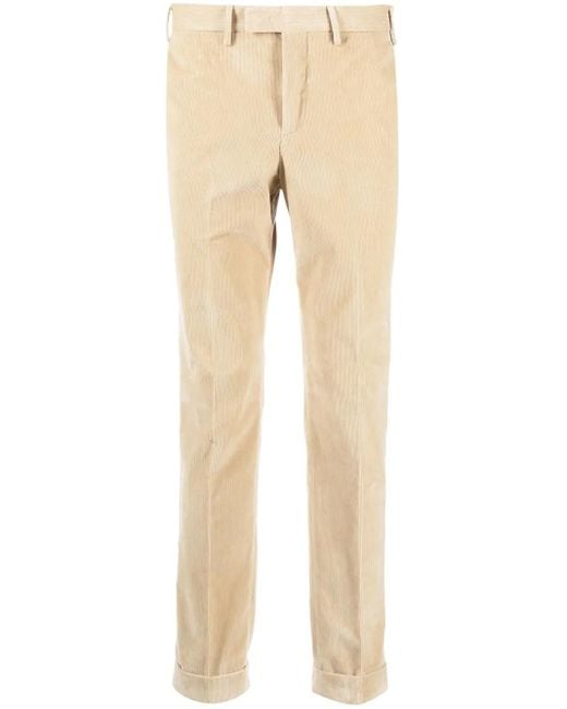 PT Torino Natural Slim-Cut Corduroy Trousers for men