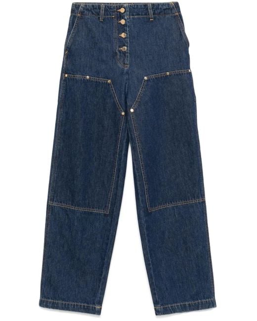 Sandro Blue Straight-Leg Jeans