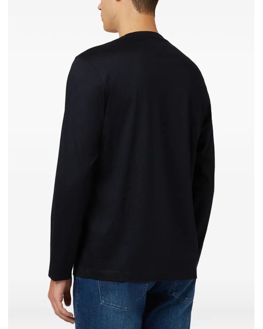 Boggi Blue Long-Sleeve T-Shirt for men