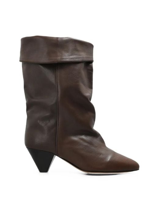Isabel Marant Brown Dalby Leather Ankle Boots