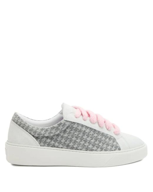 NUMERIS Gray Signet Houndstooth Sneakers for men
