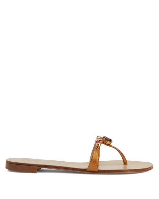 Giuseppe Zanotti Brown Katisha Leather Sandals
