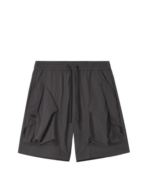 FIVE CM Black Cargo-Pocket Shorts for men
