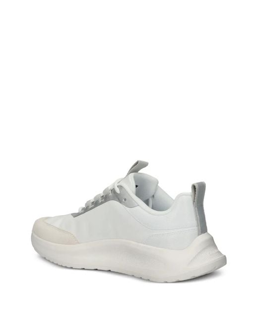 Calvin Klein White Logo-Print Panelled Low-Top Sneakers
