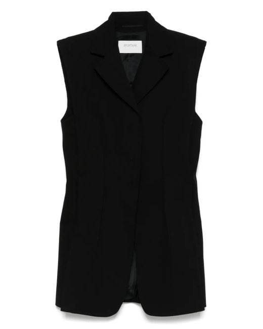 Sportmax Black Tailored Waistcoat