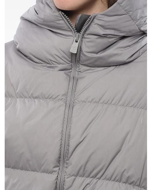 Bacon Gray Hooded Puffer Jacket