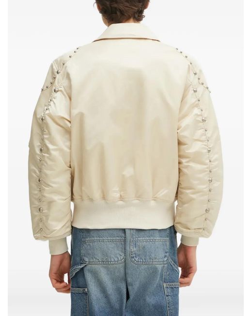 Alpha Industries Natural X Thug Club Stud-Embellished Patch Jacket for men
