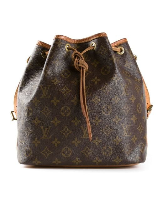 Louis Vuitton Brown Monogram Petite Bucket Bag