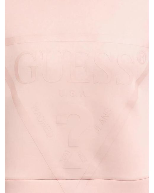 Guess Pink Logo-Print Hoodie