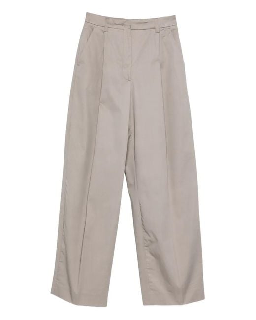 Thelatest Gray Pleated-Front Trousers