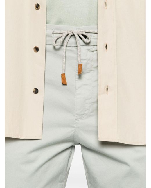 Eleventy Gray Drawstring-waist Chino Trousers for men