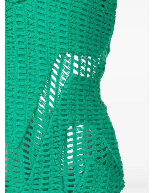 Amir Slama Green Cut-Out Swimsuit