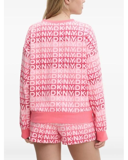 DKNY Pink Logo-Print Pyjamas
