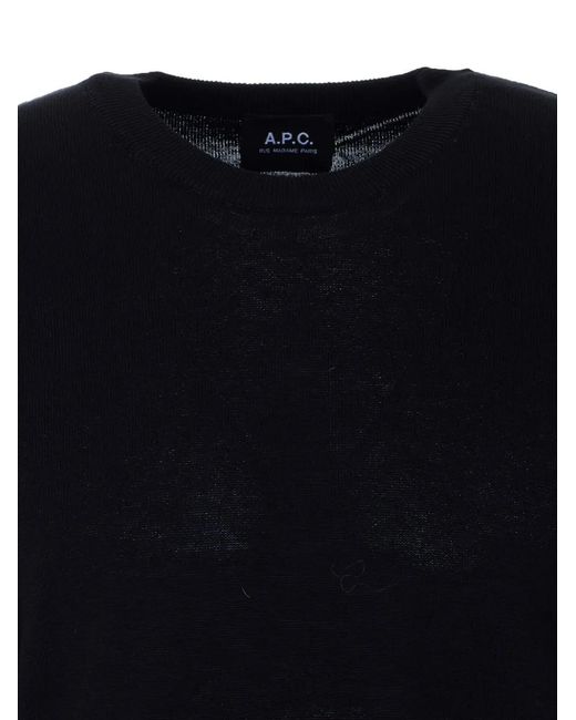 A.P.C. Blue Embroidered Sweater