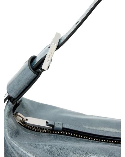 AllSaints Blue Sac Porté Épaule Jean Rey À Zips Multiples