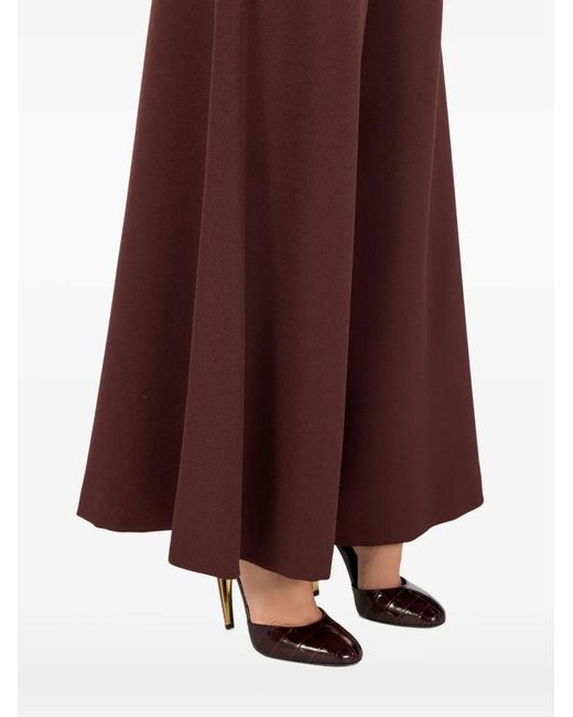 Roberto Cavalli Purple Wool Palazzo Pants