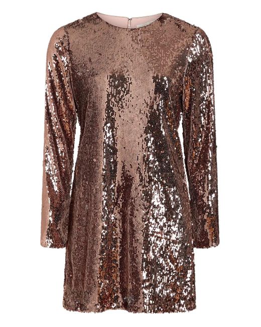 Marie Oliver Brown Scarlet Sequin Mini Dress