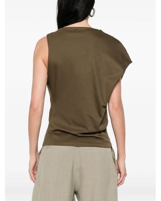 Jacquemus The Drap Asymmetrische Top in het Green