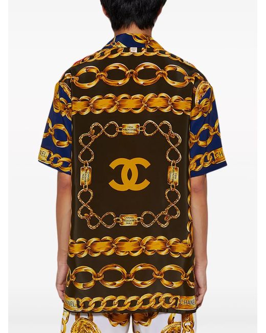 J.Logan Home Red The Maison Talon Silk Shirt for men