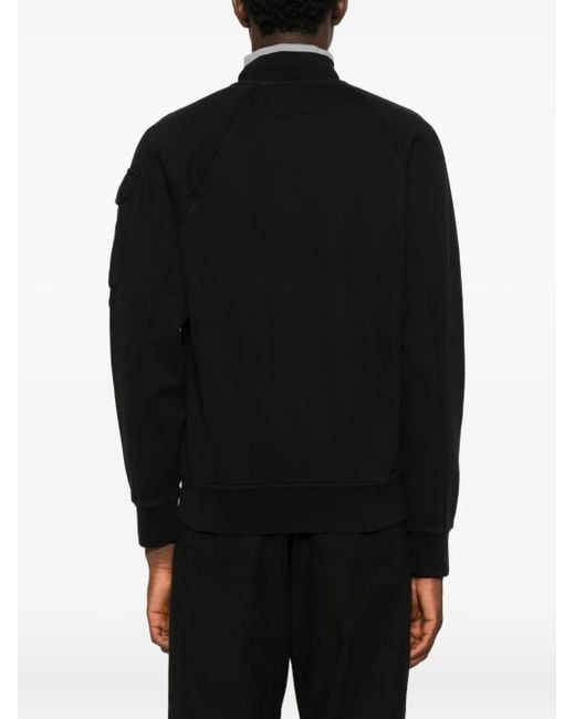 C P Company Black Lens-Pocket Bomber Jacket for men