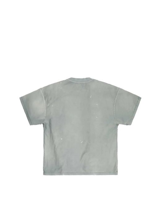 ALEXANDER DIGENOVA Gray Paint-Splatter Inside-Out T-Shirt for men