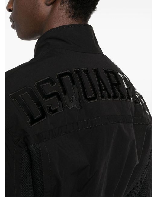 DSquared² Black Jacke mit Logo-Patch