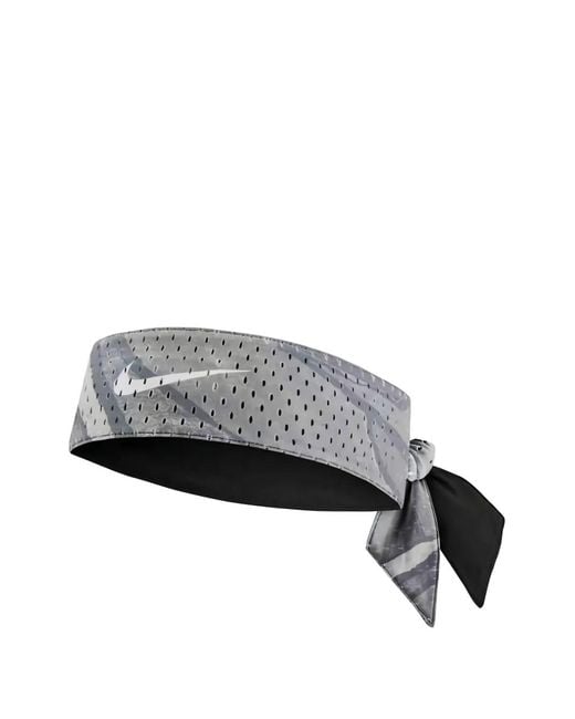 Nike Gray Dri-Fit Reversible Printed Head Tie for men