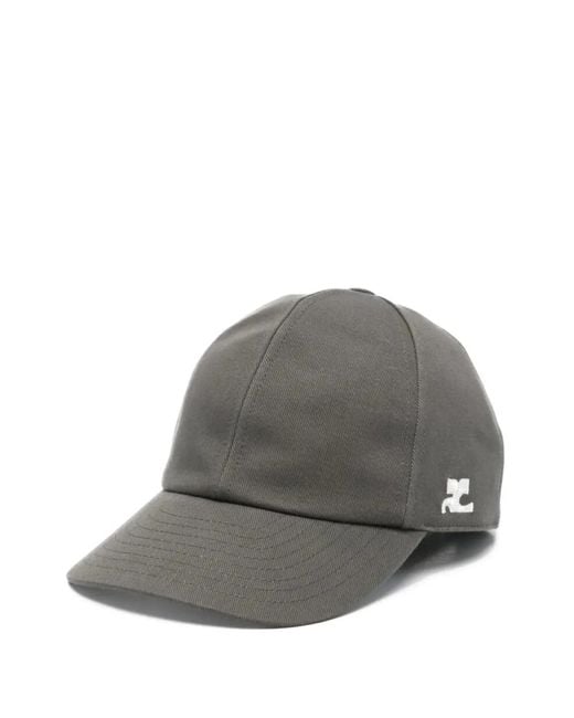 Courreges Gray Signature Ac Logo-Detail Baseball Cap