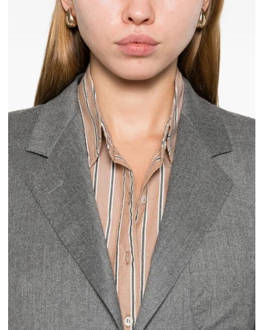 Tagliatore Gray Single-Breasted Blazer