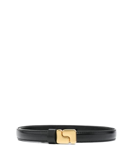Soeur White Ninon Logo Buckle Belt