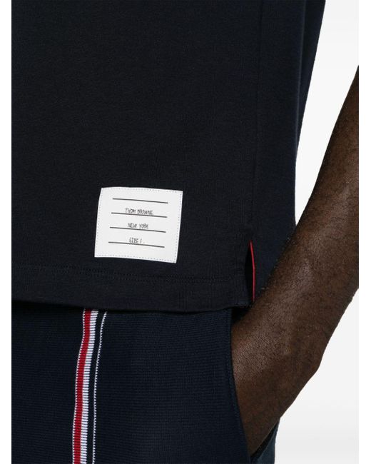 T-shirt en coton à imprimé graphique Thom Browne pour homme en coloris Black