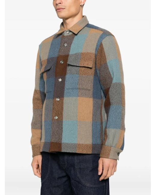 Xacus Blue Check Pocket Jacket for men