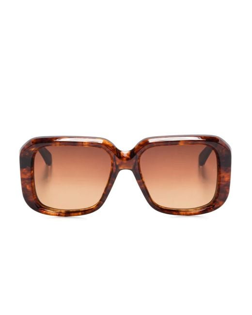 Jacques Marie Mage Pink Square-Frame Sunglasses