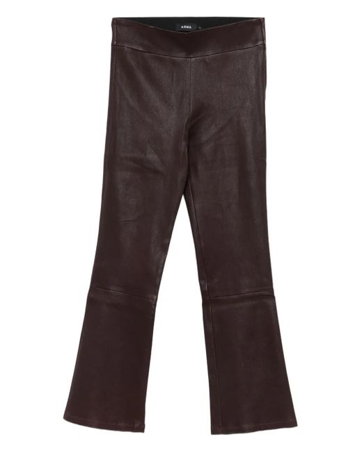 Arma レザーフレアパンツ Gray