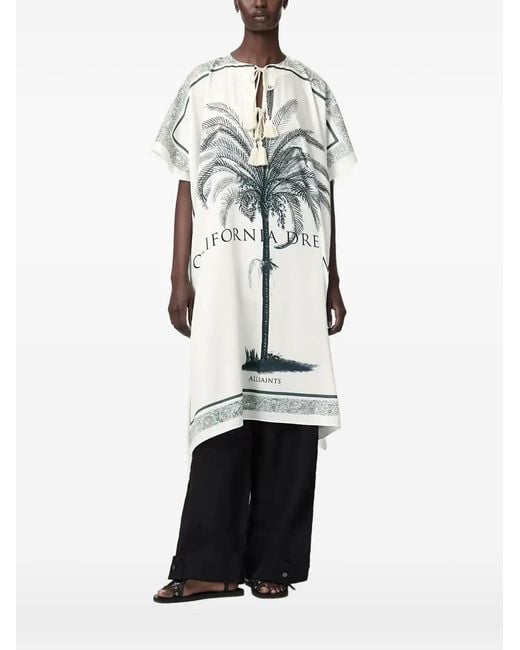 AllSaints White Tess Kafkan
