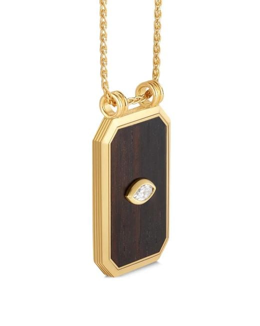 Marie Lichtenberg White Eye Ebony Diamond Scapular Necklace