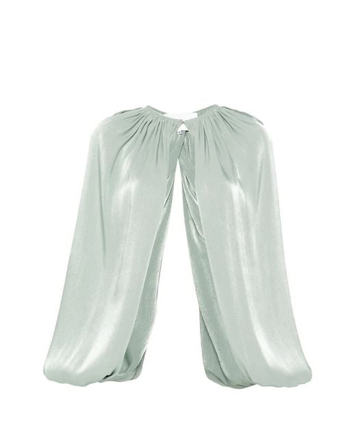 Costarellos White Draped Jacket