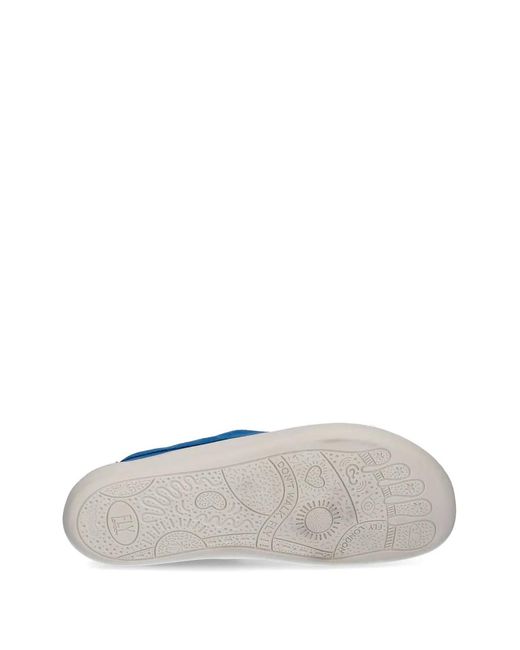 Fly London Blue Lace-Up Suede Loafers