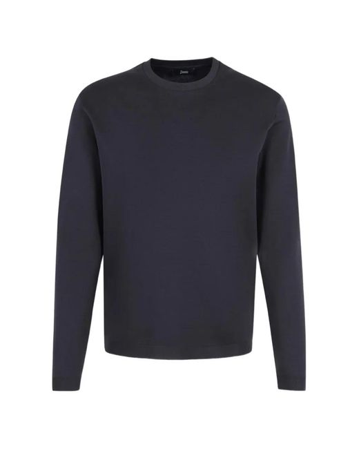 Herno Blue Logo-Plaque Sweater for men