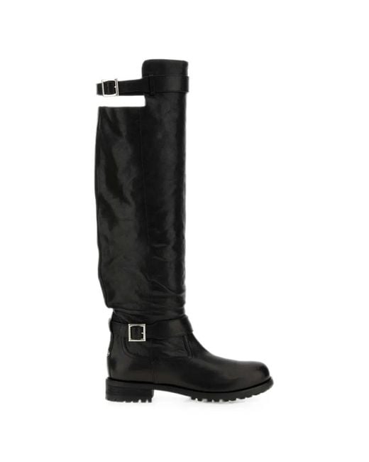 Jimmy Choo Black Bottes À Détail De Boucle