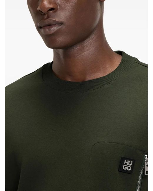 HUGO Green Logo-Patch T-Shirt for men